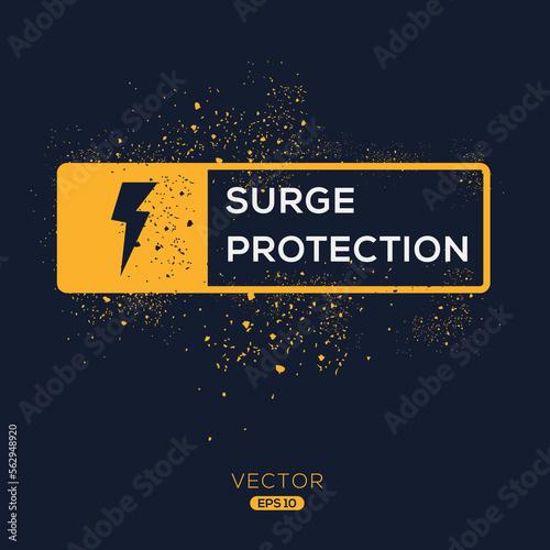 Creative (Surge Protection) Icon, Vector sign.