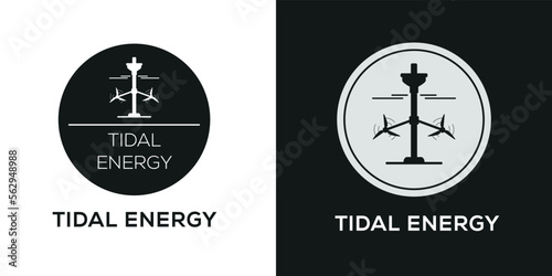 Creative (Tidal energy) Icon, Vector sign. photo