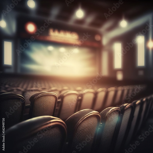 cinema or theater hall after show. Generative AI
