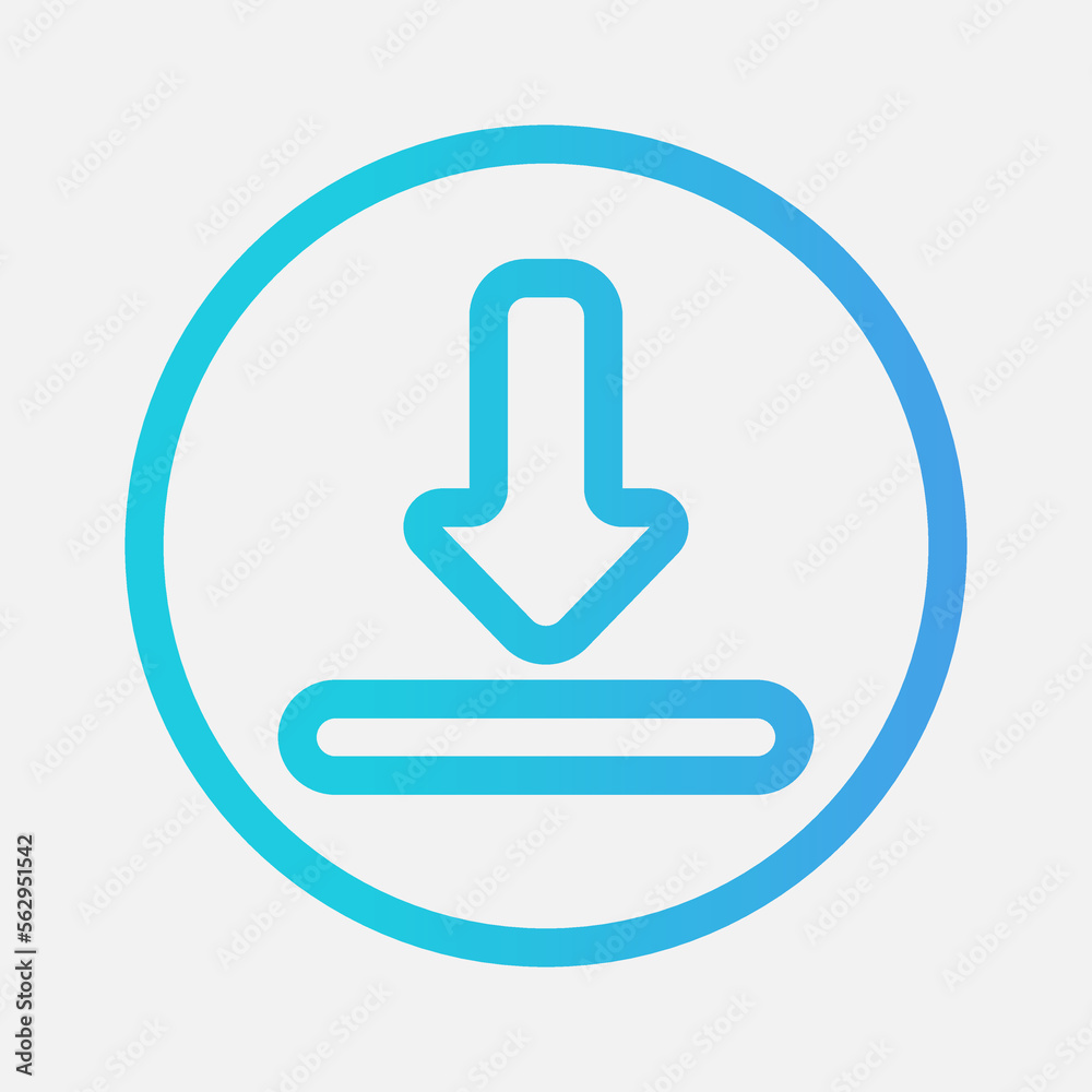 Download icon in gradient style about essentials, use for website mobile app presentation Download icon in gradient style about essentials, use for website mobile app presentation