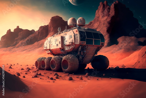 Mars explore mission rover Fototapet