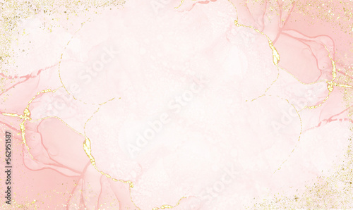 Pink alcohol ink Elegant looking abstract ink flow art with translucent background	