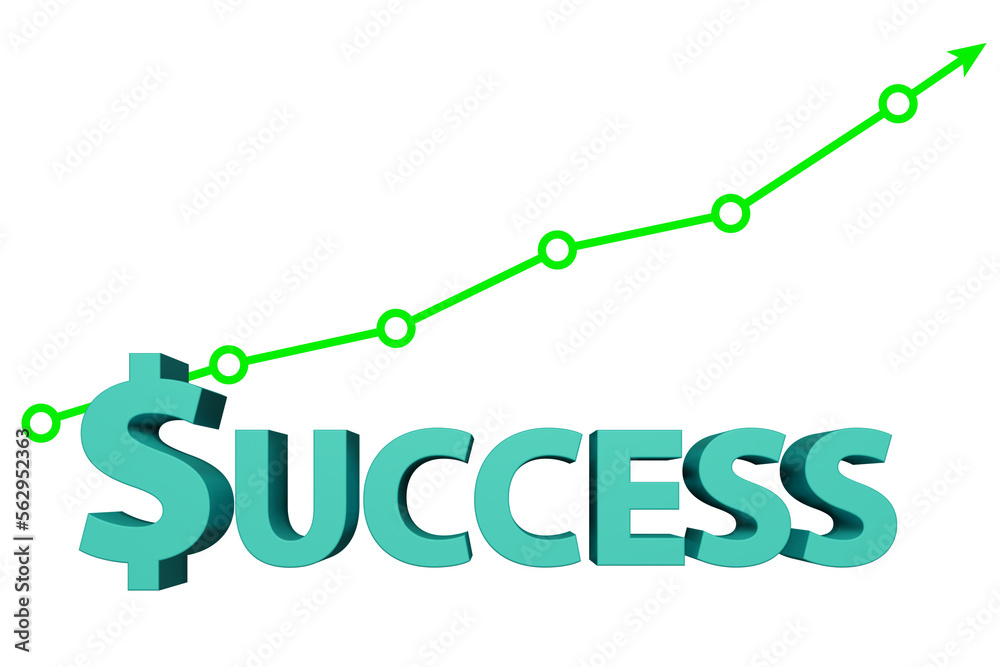 Fototapeta premium Concept of growing business with chart