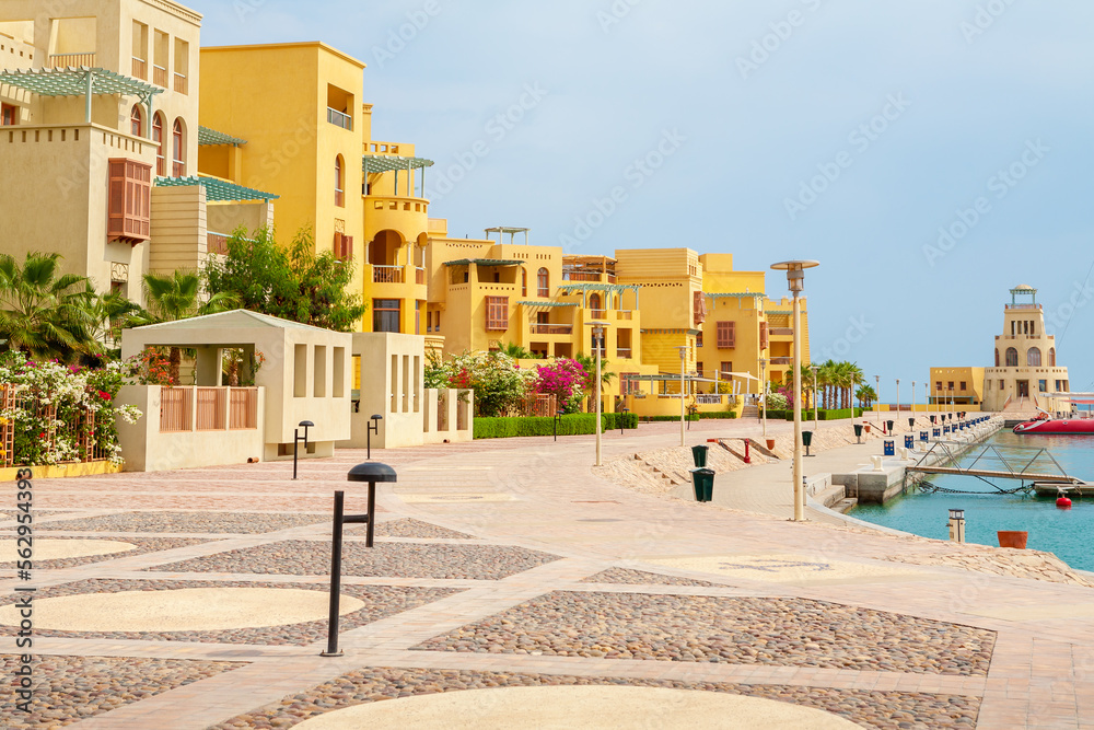 Waterfront of El Gouna city. Egypt