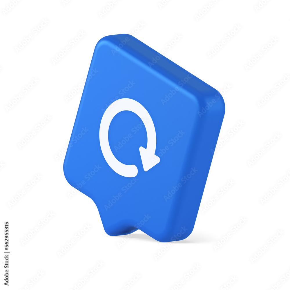 Circular arrow button curved dynamic loading progress navigation cursor 3d realistic speech bubble icon Circular arrow button curved dynamic loading progress navigation cursor 3d realistic speech bubble icon