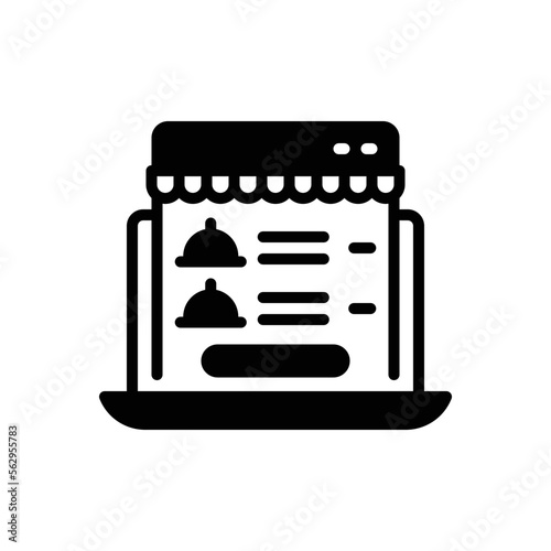 Black solid icon for ordering