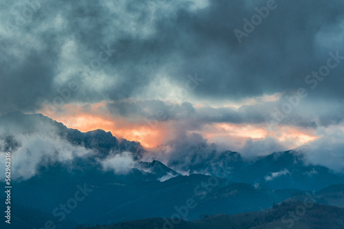 Sunrise mountain landscape