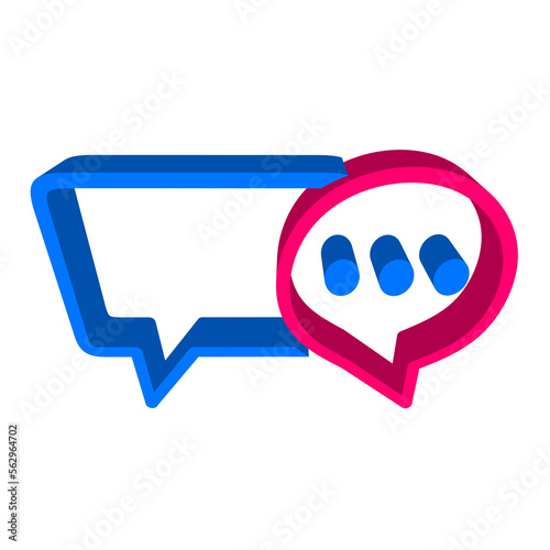 speech bubble 3d icon.chat icon.dialog symbol