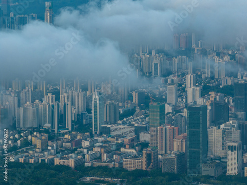 Aerial view of landscape in Shenzhen city,China