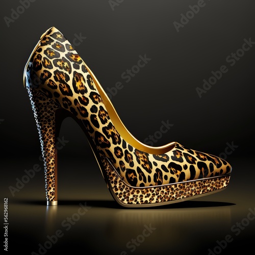 leopard patterned high heels woman fashion elegance beauty new style animal cool try it buy it shoe