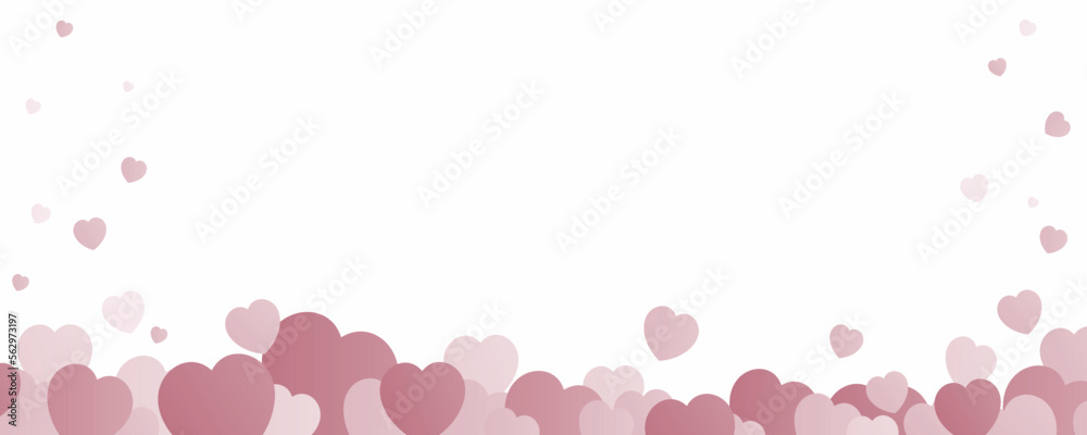 Valentines day background with pink hearts