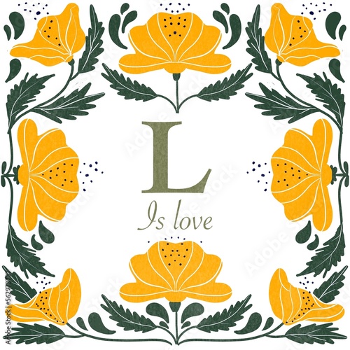 Valentine's day, February 14. illustrations of love, valentine, flowers. Drawings for postcard, card, congratulations and poster.