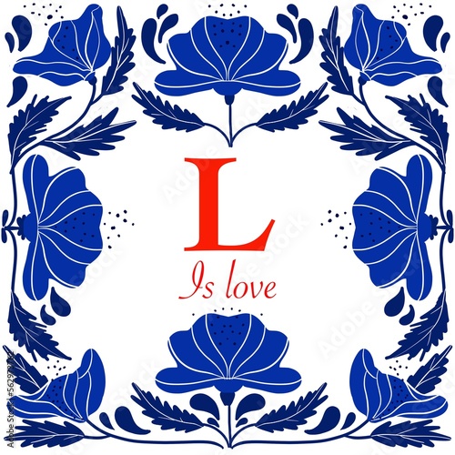 Valentine's day, February 14. illustrations of love, valentine, flowers. Drawings for postcard, card, congratulations and poster.
