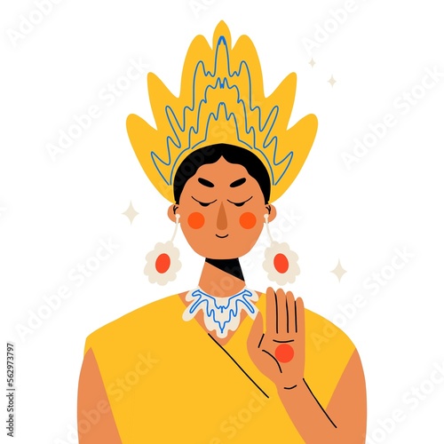 colour illustration of Goddess Lakshmi