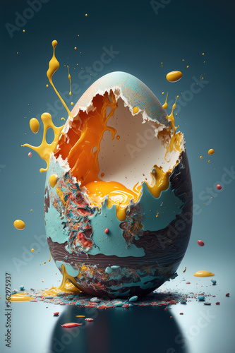 Abstract Easter egg © Mike Walsh