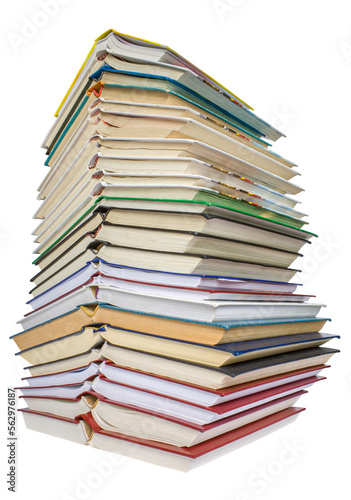 Pile of books isolated. Education concept