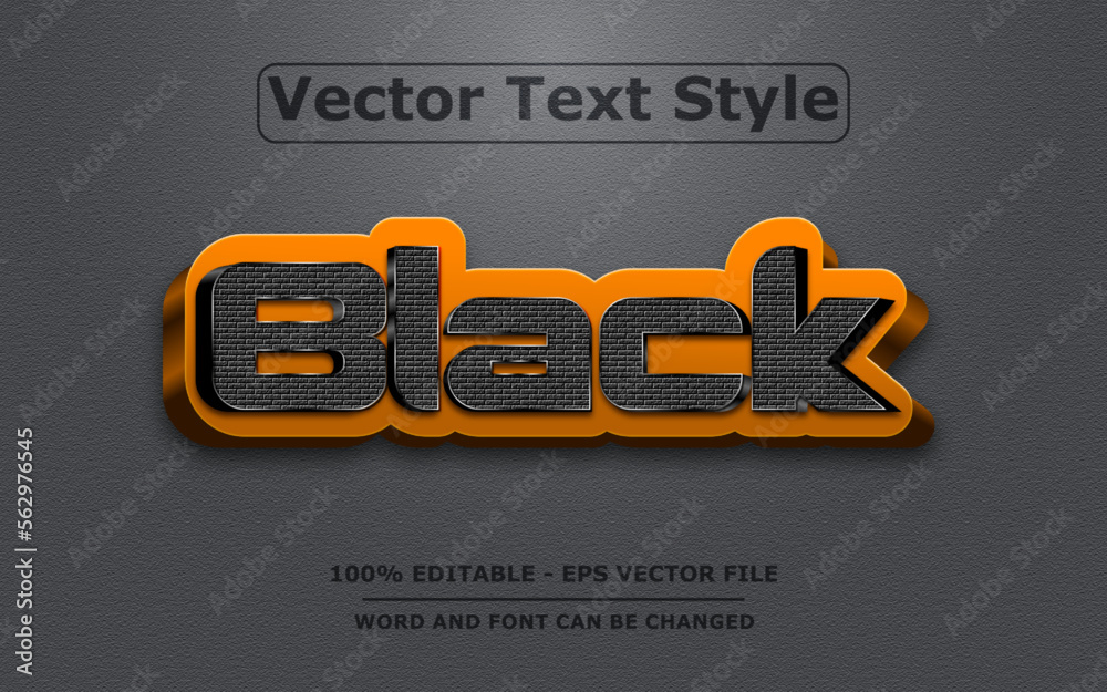 Obraz premium 3d vector editable logo text style effect