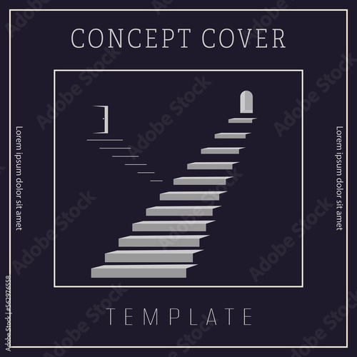 A conceptual idea in the design of a poster, banner, poster, cover or postcard. The idea of corporate style. Template for interior design, prints and decorations. Layout for creative design