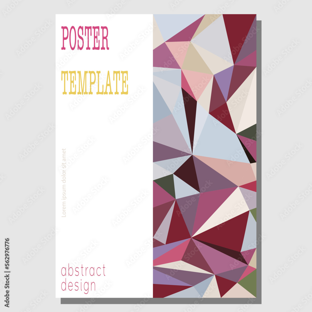 Color mosaic. Abstract design of a poster, banner, poster, cover or postcard. Corporate style layout. The idea of the interior, prints and decorations. Layout for creative design