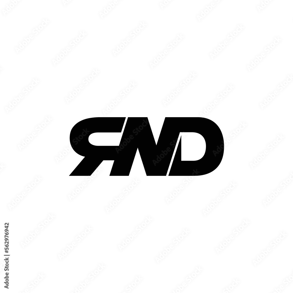 RND letter monogram logo design vector RND letter monogram logo design vector