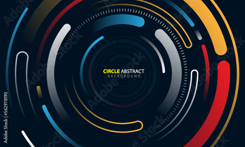 Gradient colorful circle background. Template design for poster, banner, backdrop, flyer, etc. Vector illustration