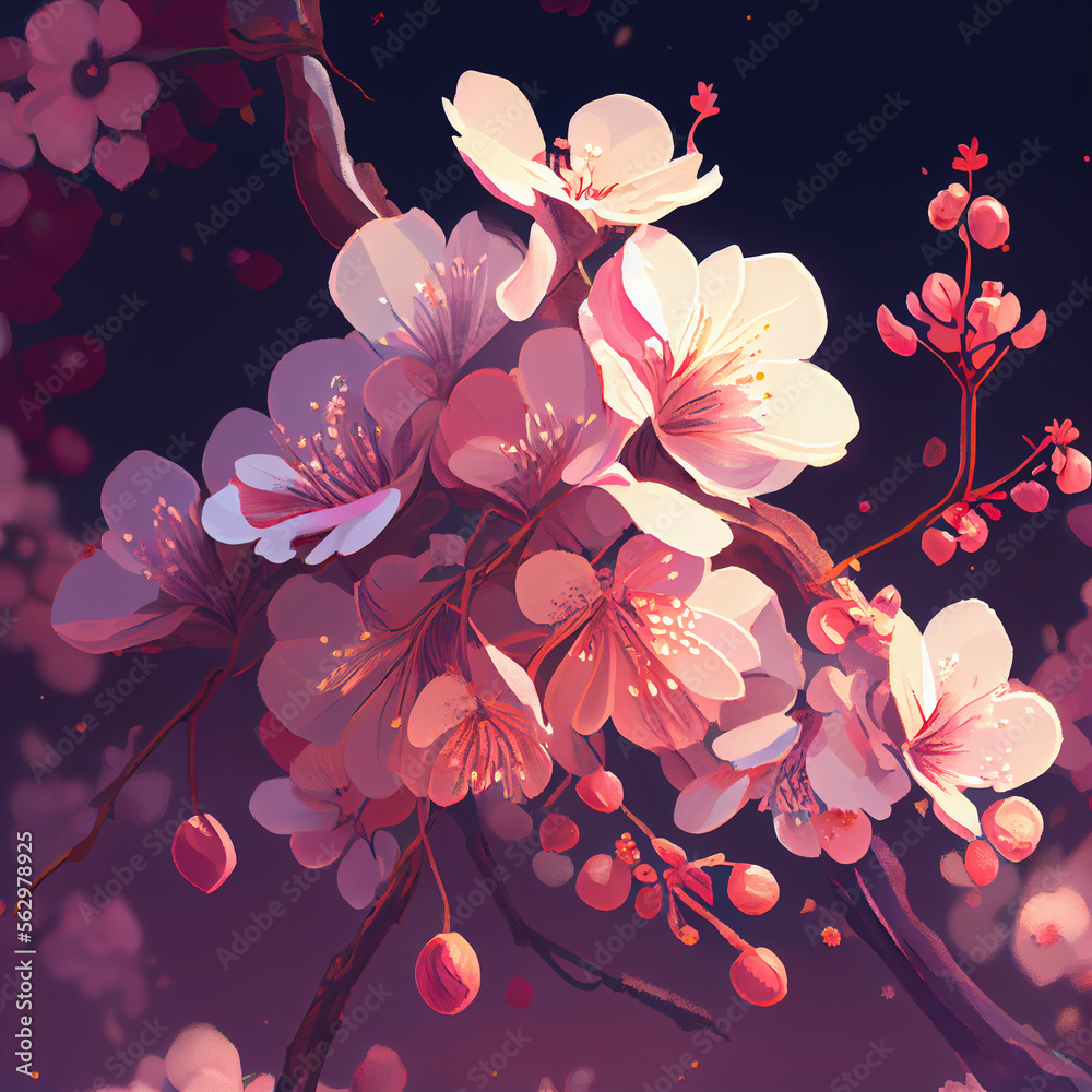 abstract floral background cherry blossom illustration abstract floral background cherry blossom illustration