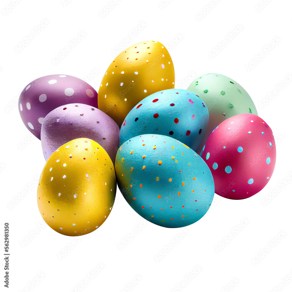 easter eggs on white. colorful Easter eggs on white background