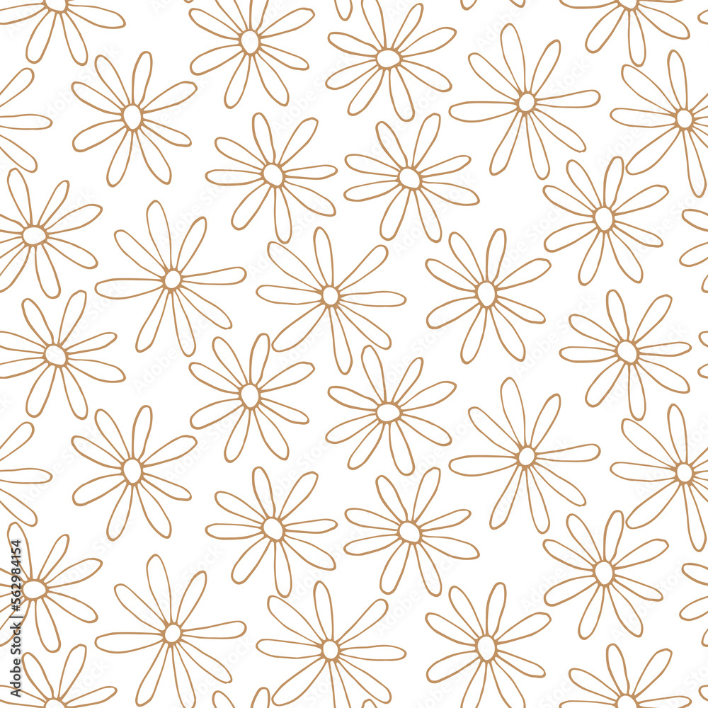 Daisy flower seamless pattern, pastel color background Daisy flower seamless pattern, pastel color background