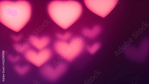 Generative AI,close-up of heart shape on pink background