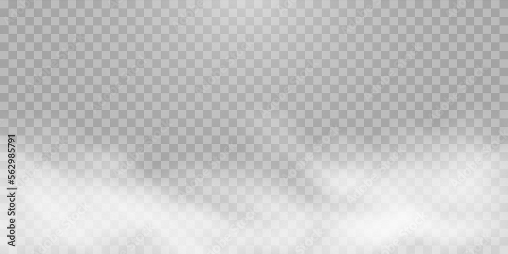 Smoke effect isolated on transparent background layer. Stock royalty free vector illustration