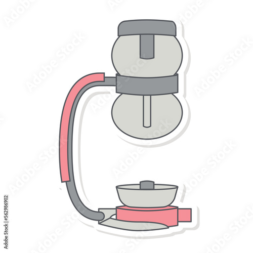 Simple Manual Stove Coffee Maker Sticker Tools Utility