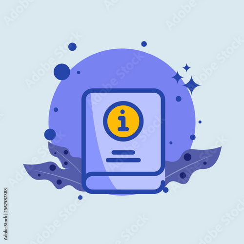 Guide flat illustration. User manual signs vector illustration.
