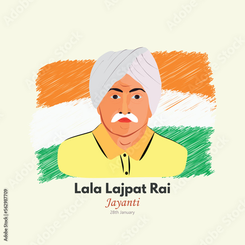 Lala Lajpat Rai Jayanti(birth anniversary) Greetings. He was an Indian freedom fighter. 