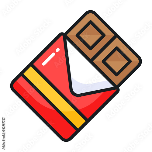 An editable vector of yummy chocolate, ready to use icon