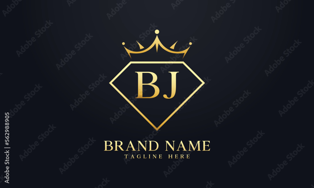 Diamond crown vector. Luxury queen logo for jewelry vector with letters Diamond crown vector. Luxury queen logo for jewelry vector with letters