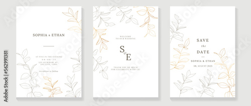 Fotografia Luxury wedding invitation card background vector