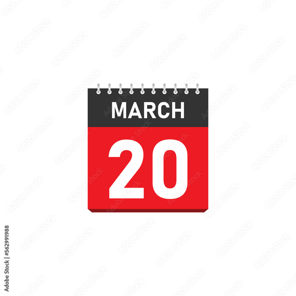 Obraz premium March 20 Concept Design. Vector Illustration.