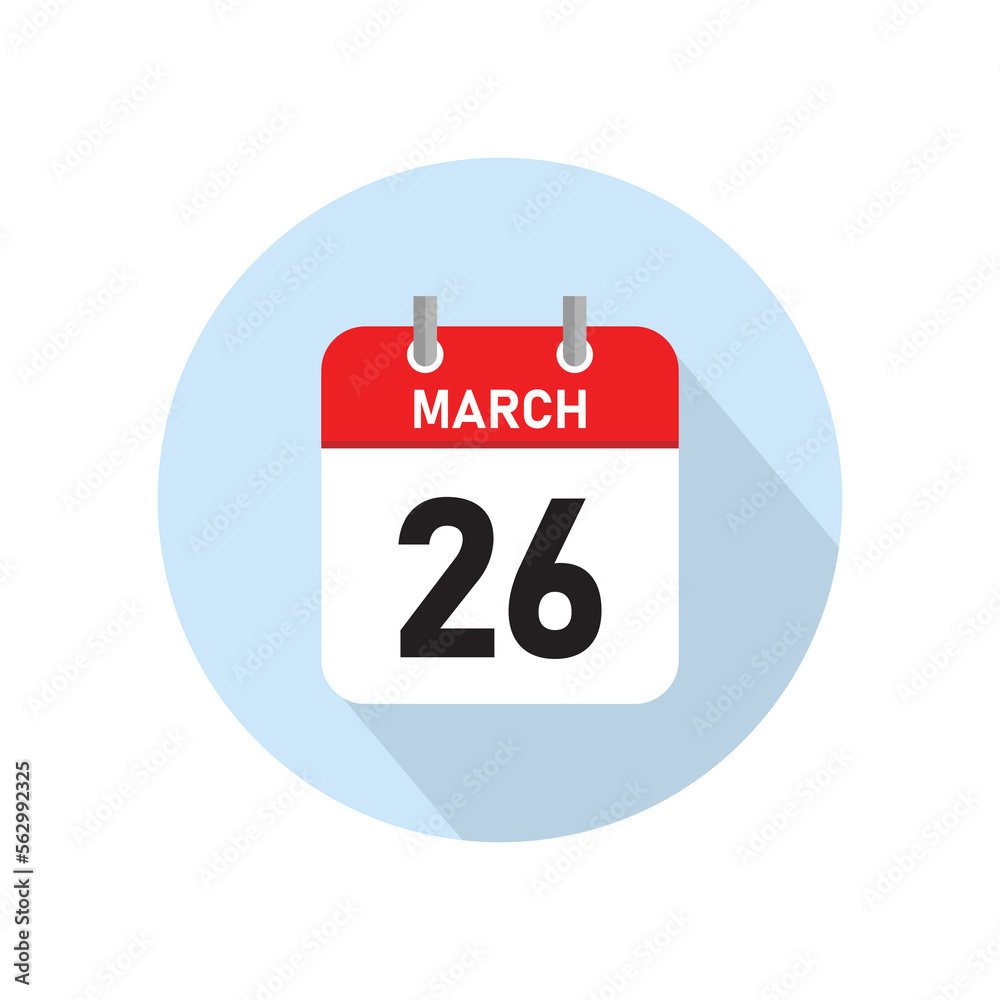 March 26 Concept Design. Vector Illustration. March 26 Concept Design. Vector Illustration.
