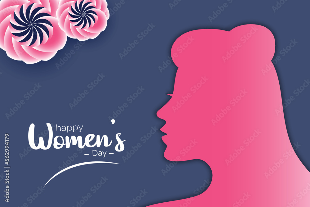 international happy women's day T-shirt, banner, poster, flyer, brochure, invitation card design template
