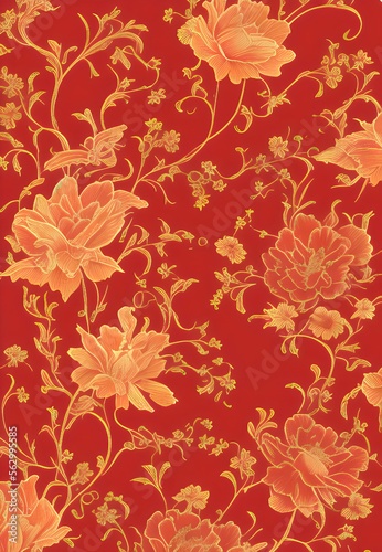 Generative AI,full frame shot of orange textile