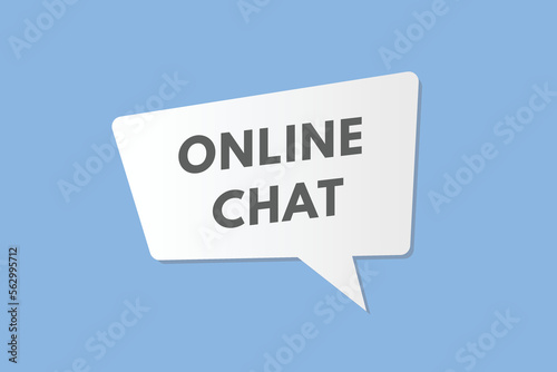 online chat text Button. online chat Sign Icon Label Sticker Web Buttons
