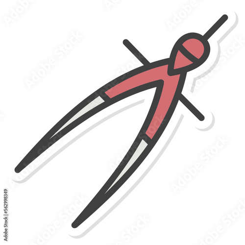 Aesthetic calipers Sticker Back To School