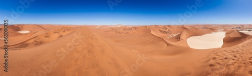 panorama of dead vlei with big daddy dune at sossusvlei