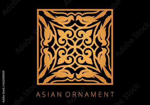 Islamic ornament vector, persian motiff. Asian floral designs. Abstract Asian elements of the national pattern of the ancient nomads of the Kazakhs, Kyrgyz, Mongols, Tatars, Uzbeks, Tajiks and other