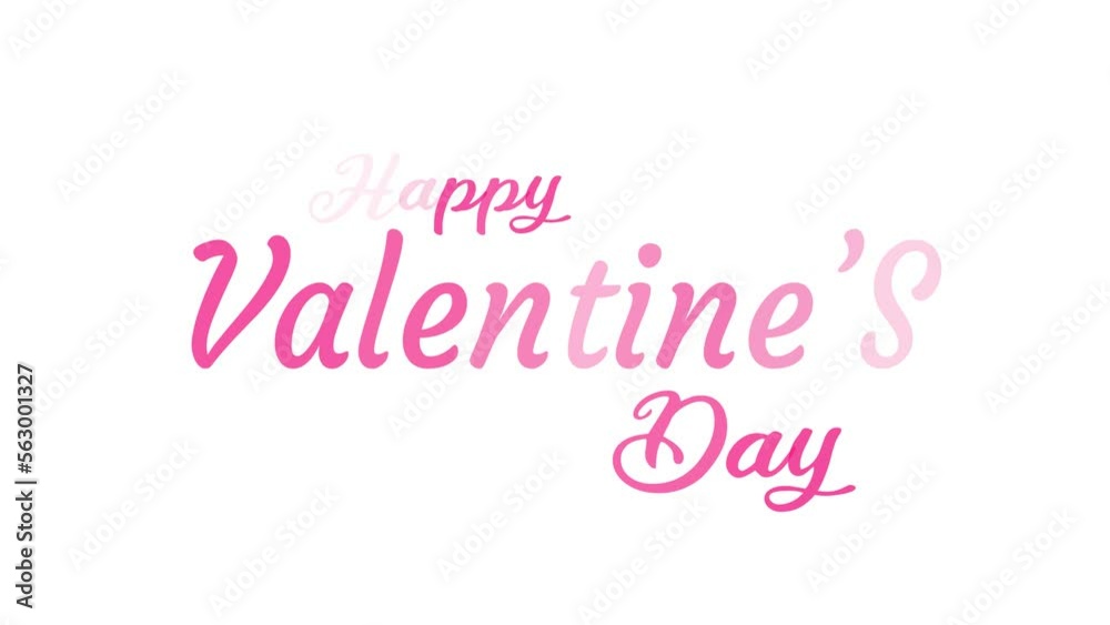 Valentines day text animation. Valentine's day greeting card 4k video Valentines day text animation. Valentine's day greeting card 4k video