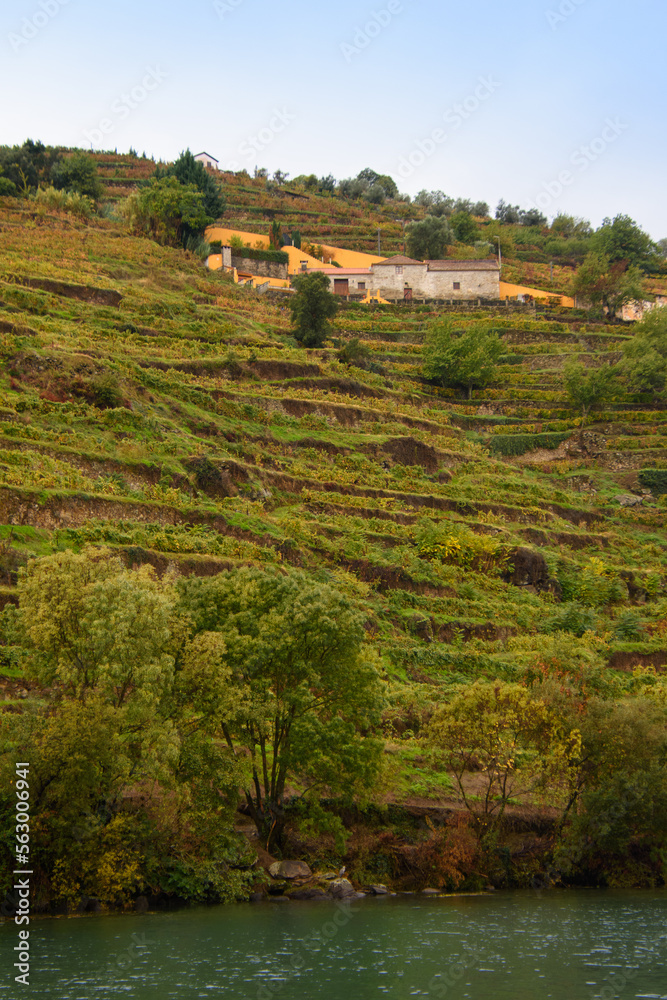 Landscape view of the beautiful douro river valley in Portugal Landscape view of the beautiful douro river valley in Portugal