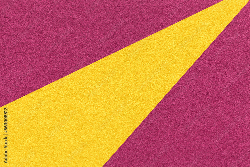 Texture of old craft purple and yellow color paper background, macro. Structure of vintage abstract magenta cardboard Texture of old craft purple and yellow color paper background, macro. Structure of vintage abstract magenta cardboard