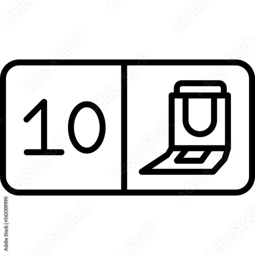 Seat Number Ten Icon