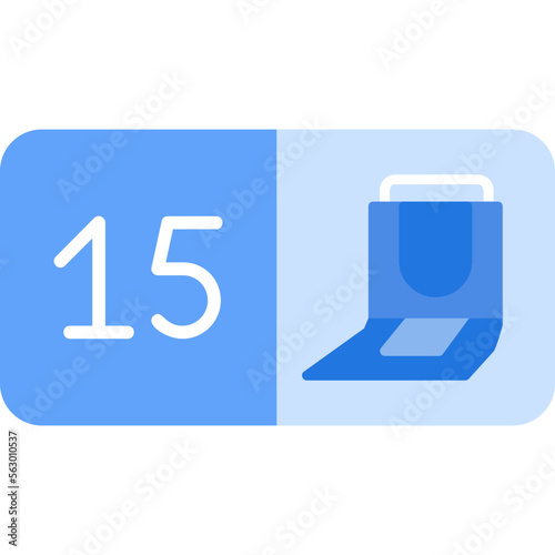 Seat Number Fifteen Icon