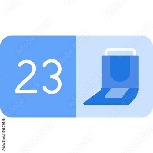 Seat Number Twenty Three Icon